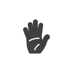 Raised hand vector icon