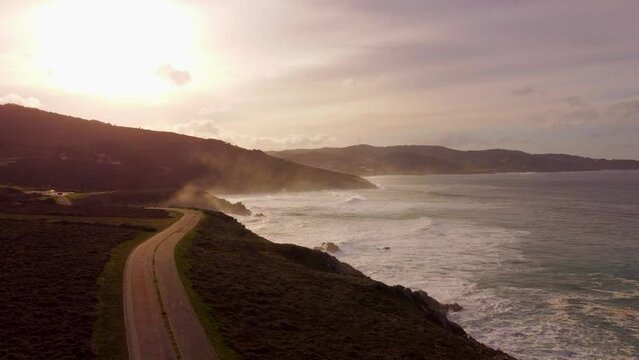 Near Sabon beach, aerial views. Arteixo.