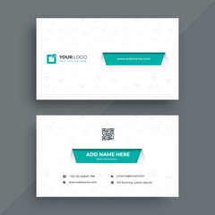 Business card design template, geometric business card, visiting card