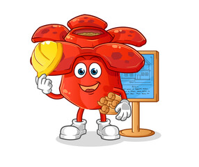 Rafflesia arnoldii Architect illustration. character vector