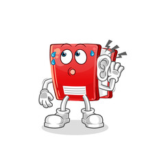book eavesdropping vector. cartoon character