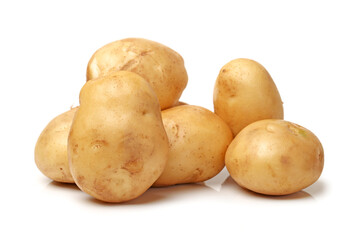 potatoes isolated on white background