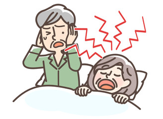 いびきをかくおばあさん