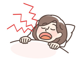 いびきをかく女性