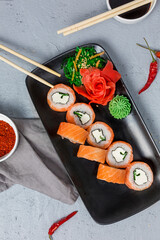 sushi and chopsticks