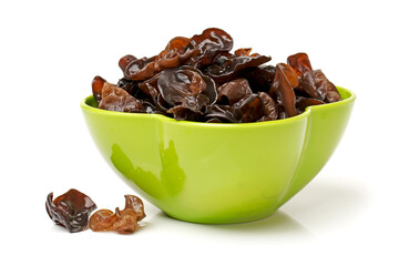 black fungus on white background