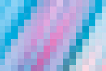 Squared blue and pink tile mosaic