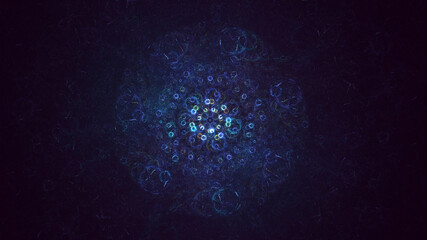 3D rendering abstract circle light background