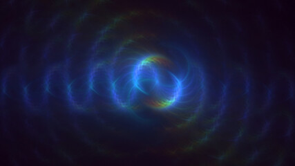 3D rendering abstract blue fractal light background