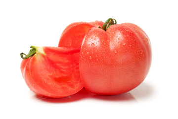 red tomato  isolated on white