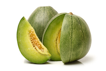 muskmelon on white background 