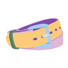 Leather belt vector illustration