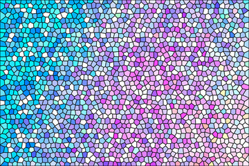 Vivid mixed blue, purple and white stained glass gradient