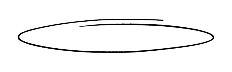 Perfect hand drawn ellipse. Vector oval frame written by a pen. Bubble selection graphic element isolated on white background.
