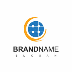 Obraz premium Solar Energy Logo Design Template