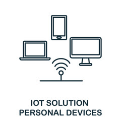 Personal Devices icon. Line element from iot solution collection. Linear Personal Devices icon sign for web design, infographics and more.