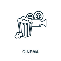 Cinema icon. Line element from big city life collection. Linear Cinema icon sign for web design, infographics and more.