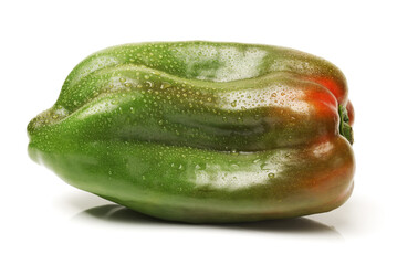 green pepper isolated on white background