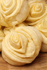 Chinese steamed roll. Close up  background 
