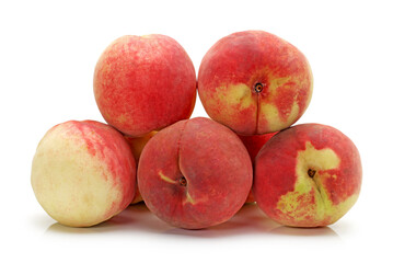 peaches isolated on white background