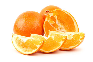 orange fruit isolated on white
