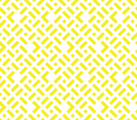 Abstract geometric pattern. A seamless vector background. White and yellow ornament. Graphic modern pattern. Simple lattice graphic design