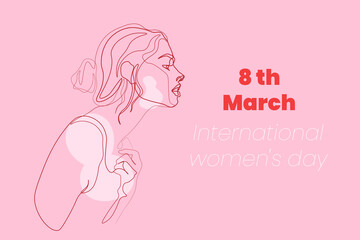 continuous line logo woman modern cosmetic beauty fashion vector illustration one line