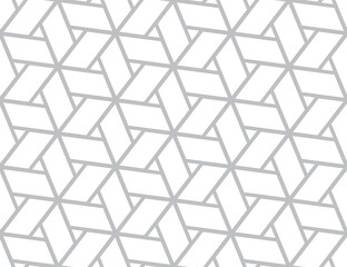 Abstract geometric pattern. A seamless vector background. White and gray ornament. Graphic modern pattern. Simple lattice graphic design.