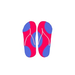 Beautiful sandals on white background