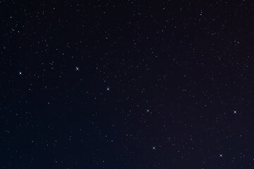 Blue night sky with many stars background.
