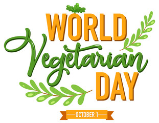 World Vegetarian Day logo on white background