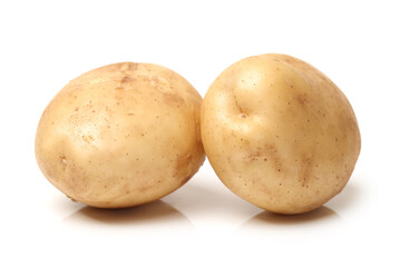 potatoes isolated on white background