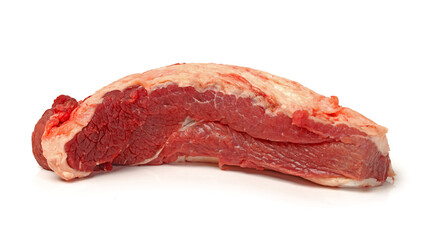 raw beef on white background