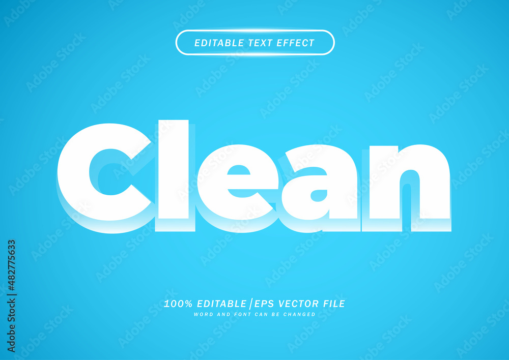 Poster clean 3d text style effect editable.