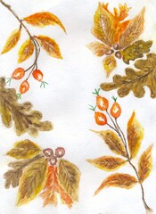 Autumn leaves frame art