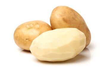 potatoes isolated on white background