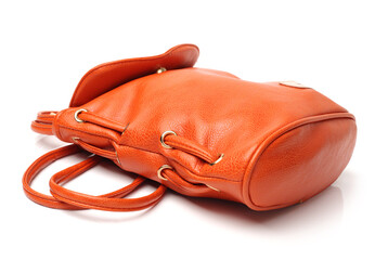orange beautiful woman hand bag