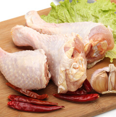 Chicken legs isolated on white background