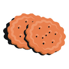 Homemade biscuits vector illustration