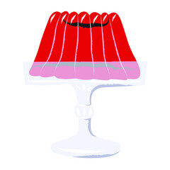 Strawberry jelly vector illustration