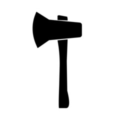 Axe silhouette icon. Work tool. Vector.