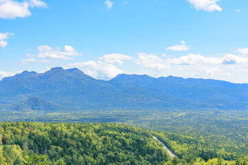 Obraz premium 晩夏 北海道 三国峠からの展望 