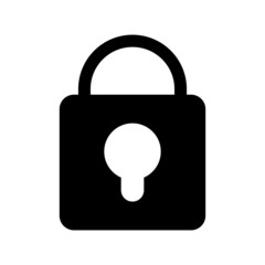 Security icon. Padlock silhouette. Vector.