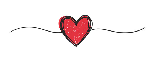 Tangled grungy round scribble hand drawn with thin line, divider shape. Isolated on white background. Vector illustration