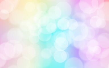 Abstract romantic colorful bokeh circles for background