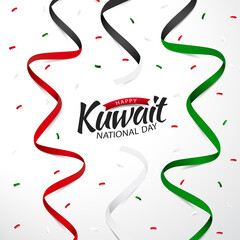 Vector Illustration of National Day Kuwait. 
