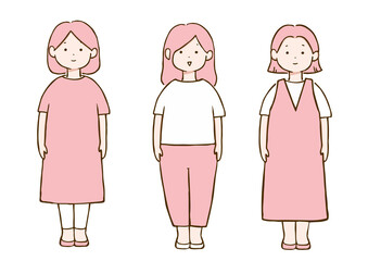 3人の女性 全身