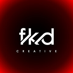 FKD Letter Initial Logo Design Template Vector Illustration