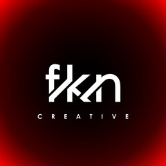 FKN Letter Initial Logo Design Template Vector Illustration