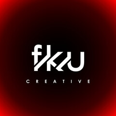 FKU Letter Initial Logo Design Template Vector Illustration